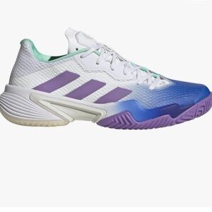 adidas Women's White Blue Purple Barricade Tennis Shoe size 8 women’s NEW